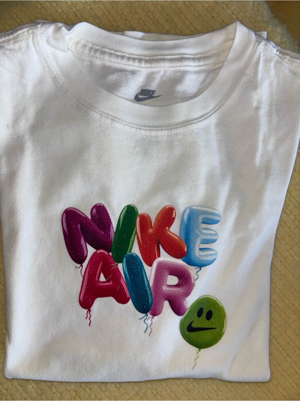 Nike White T-Shirt with Black Interior Print